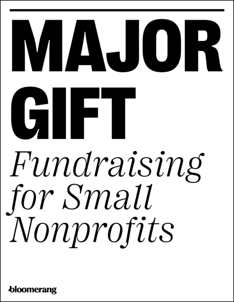 Major gift fundraising for small shops ebook cover