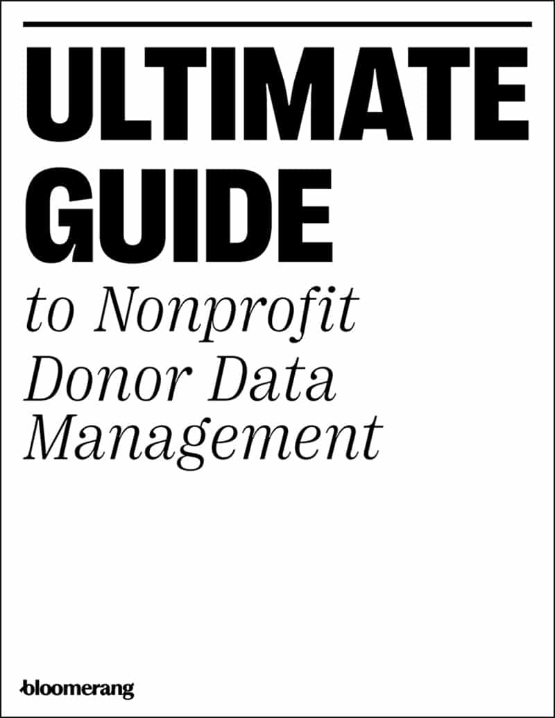 Ultimate guide to nonprofit donor management ebook cover